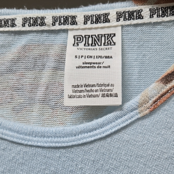 ⚡️PINK Victoria's Secret Light Blue Pancake Pajamas - Picture 4 of 5